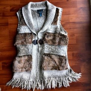 🍁 Faux Fur Knit Vest 🍁
